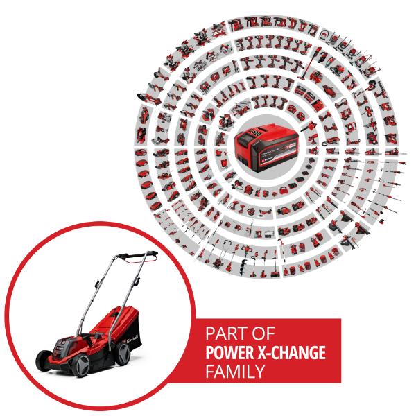 Einhell PXC 18V GE-CM 18/33 Li Cordless 33cm Brushless Mower - Bare Unit