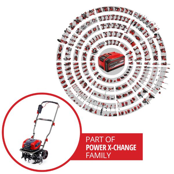 Einhell Professional PXC 36V GP-CR 36/45 Li Cordless 45cm Brushless Tiller - Bare Unit