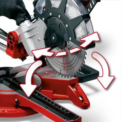 Einhell TC-SM 2534/1 Dual 2350W 250mm Double Bevel Sliding Mitre Saw 230V