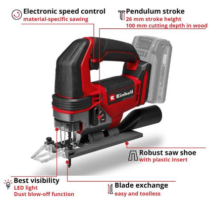 Einhell PXC 18V TE-JS 18/100 Li 100mm Jigsaw - Bare Unit