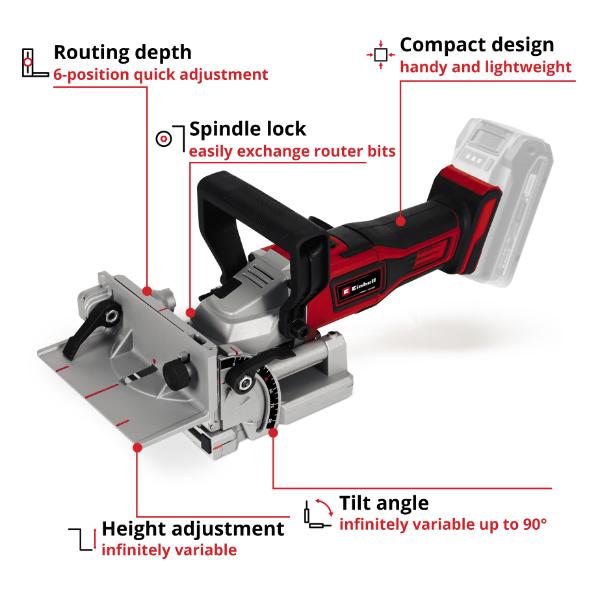 Einhell PXC 18V TE-BJ 18 Li Biscuit Jointer - Bare Unit