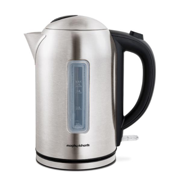Morphy Richards Black and Steel 3Kw Rapid Boil Kettle