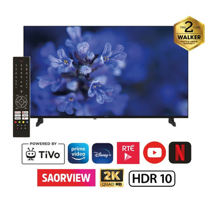 Walker 40" 2K Smart TV TiVo OS Saorview Approved TV (F Energy Rating) WPSBF2K40252