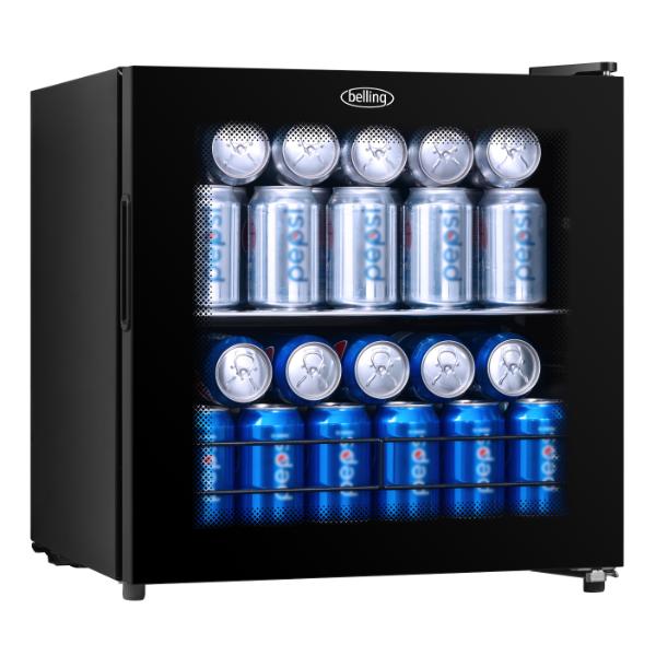 Belling Compact Glass Door Beverage Cooler Black BDC44BK E Rated