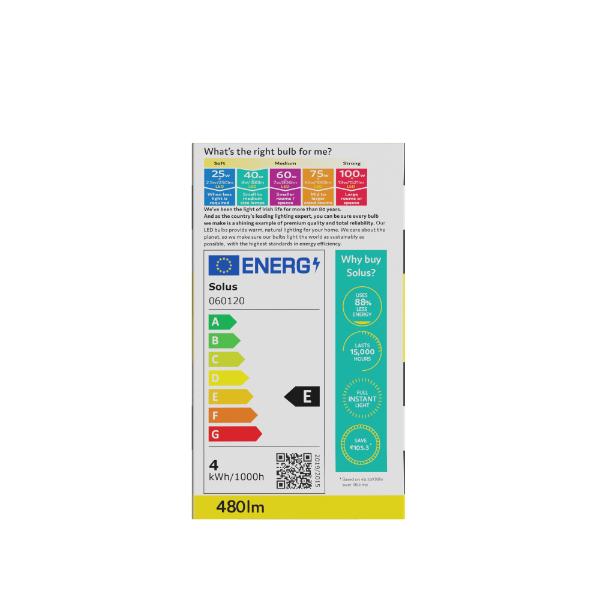 Solus 40W = 4W BC A55 SMD Non-Dimmable LED