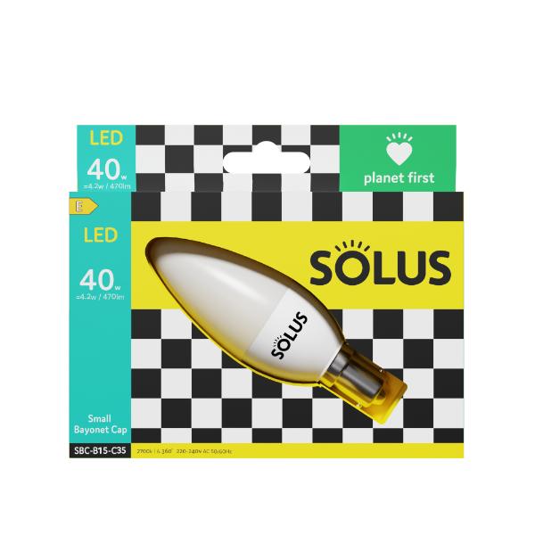Solus 40W = 4.2W SBC Candle SMD Non-Dimmable LED