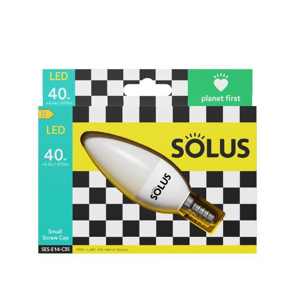 Solus 40W = 4.2W SES Candle SMD Non-Dimmable LED