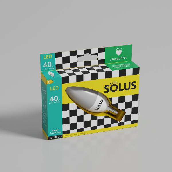 Solus 40W = 4.2W SES Candle SMD Non-Dimmable LED