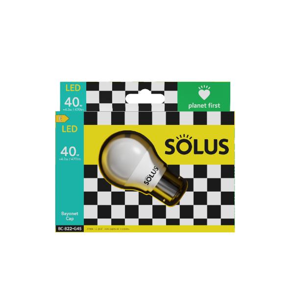 Solus 40W = 4.2W BC  Golf Ball G45 SMD Non-Dimmable