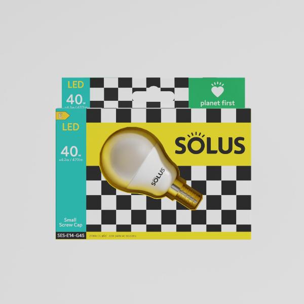 Solus 40W = 4.2W SBC Golf Ball G45 SMD Non-Dimmable