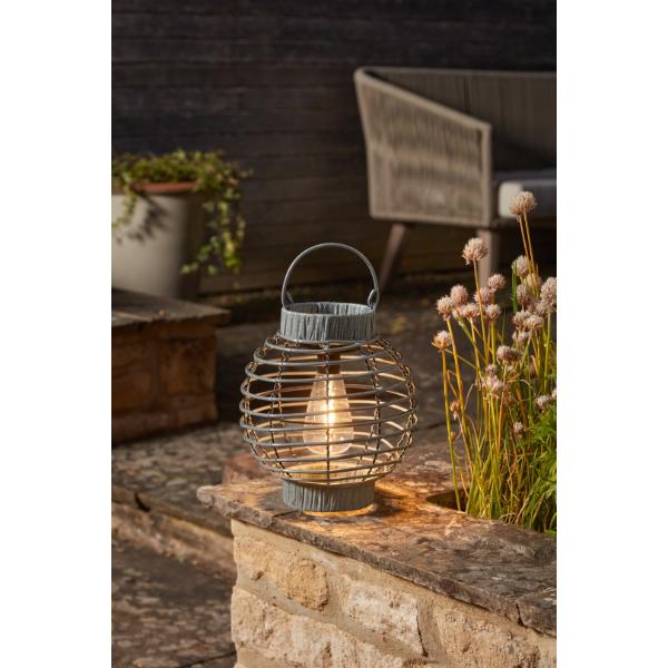Smart Garden Terra Faux Rattan Lantern - Slate