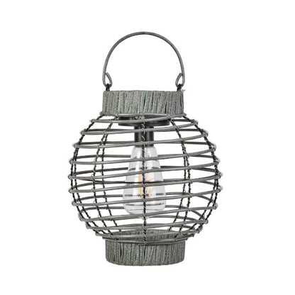 Smart Garden Terra Faux Rattan Lantern - Slate