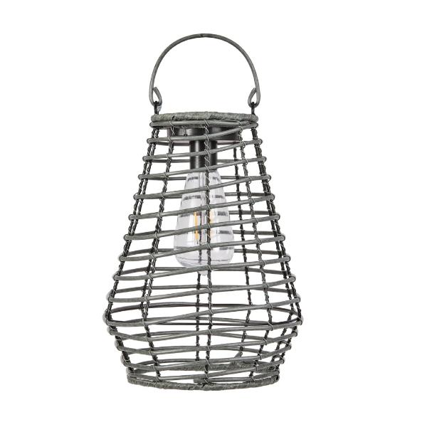 Smart Garden Maris Faux Rattan Lantern - Slate