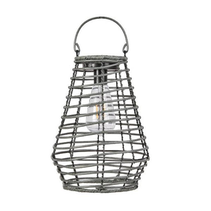 Smart Garden Maris Faux Rattan Lantern - Slate