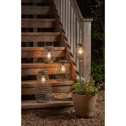 Smart Garden Venus Faux Rattan Lantern - Slate