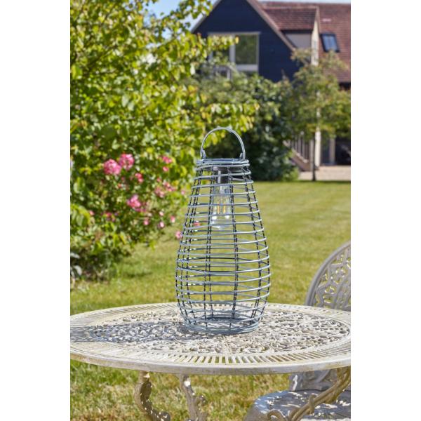Smart Garden Venus Faux Rattan Lantern - Slate