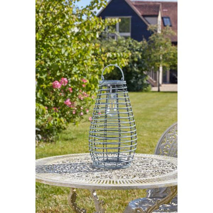 Smart Garden Venus Faux Rattan Lantern - Slate