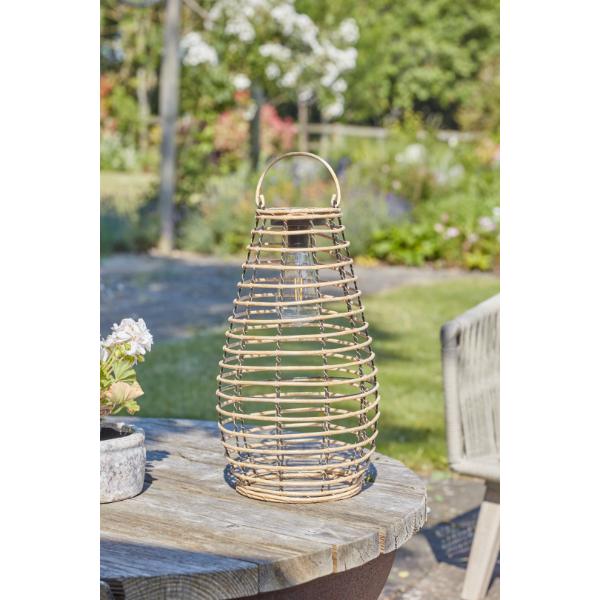 Smart Garden Venus Faux Rattan Lantern - Natural