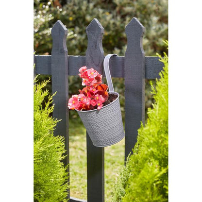 Smart Garden 6&quot; Fence &amp; Balcony Hanging Pot - Aztec - Slate 15cm