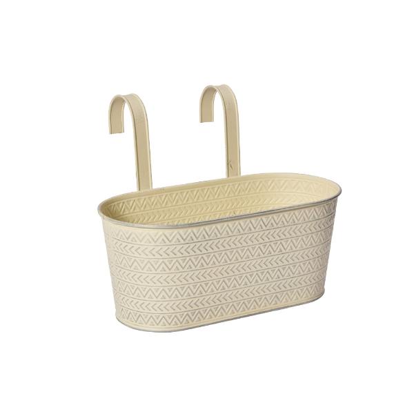 Smart Garden 12&quot; Fence &amp; Balcony Hanging Planter - Aztec - Ivory