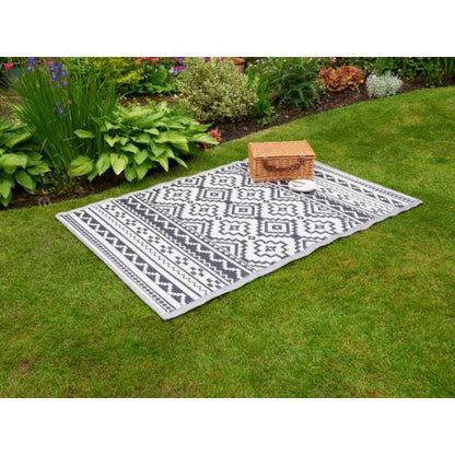 Smart Garden Outside In Designs Mayan Alfresco Rug - Slate 150 x 210 cm