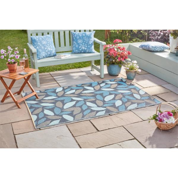 Smart Garden Outside In Designs FloraLeaves Alfresco Rug 150 x 210 cm