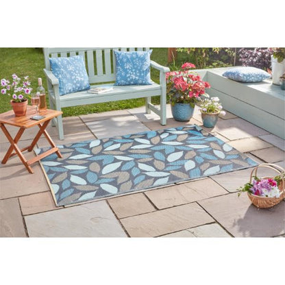 Smart Garden Outside In Designs FloraLeaves Alfresco Rug 150 x 210 cm