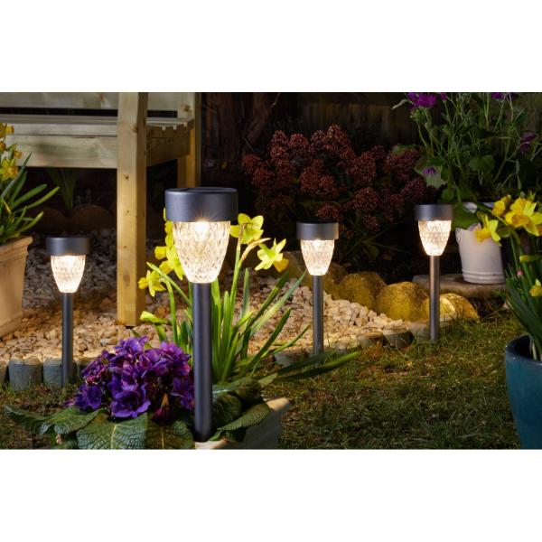 Smart Garden Super Bright Cygnus Stake Light - Warm White 4 Pack 5L