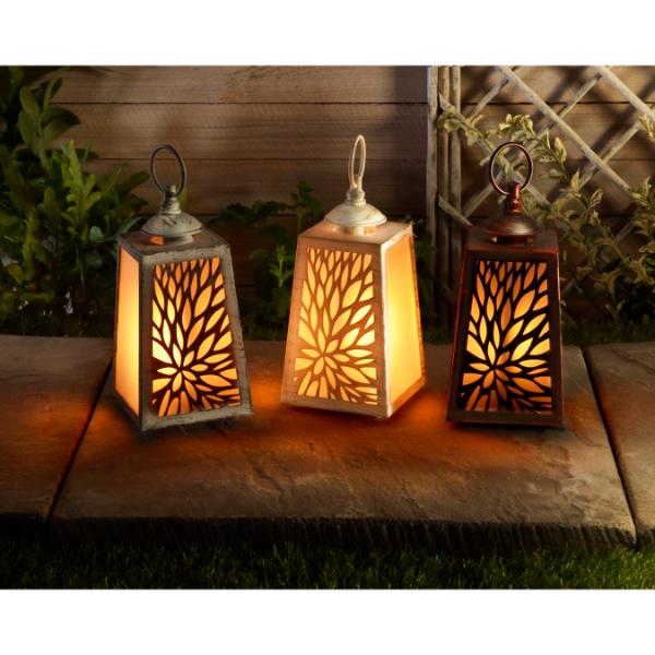 Smart Garden Outside In Designs Cornish - Cool Flame In Lit Lantern