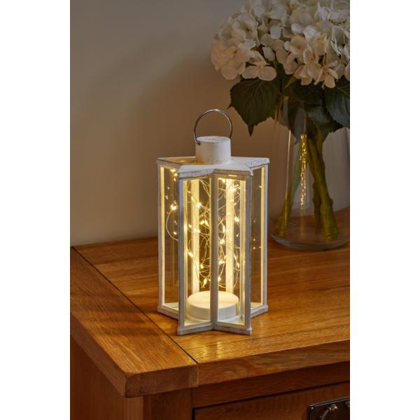 Smart Garden Outside In Designs StarLight In Lit Lantern - Cream