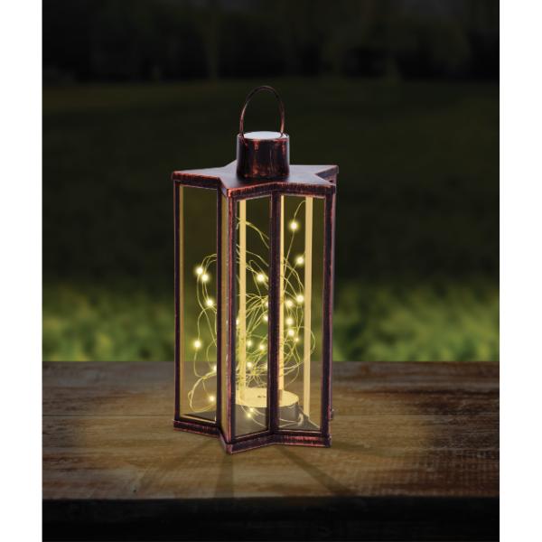 Smart Garden Outside In Designs StarLight In Lit Lantern - Copper