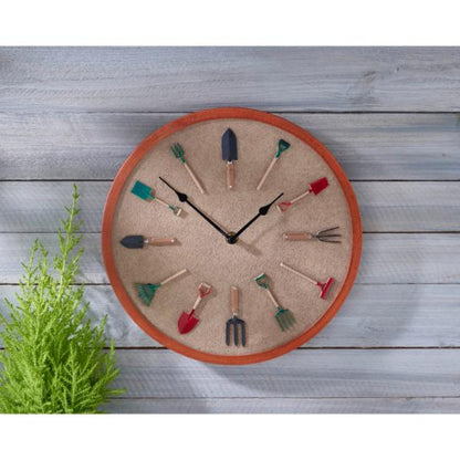 Smart Garden Outside In Designs Tools 12&quot; Wall Clock