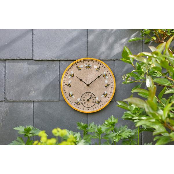 Smart Garden Outside In Designs Beez 12&quot; Wall Clock