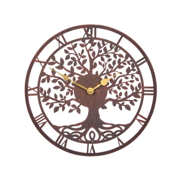 Smart Garden Outside In Designs Tree Of Life Skeleton Wall Clock Bronze 12"