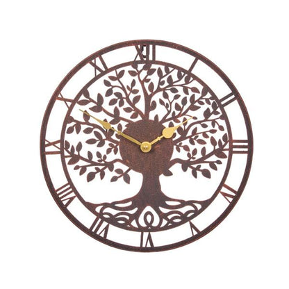Smart Garden Outside In Designs Tree Of Life Skeleton Wall Clock Bronze 12"