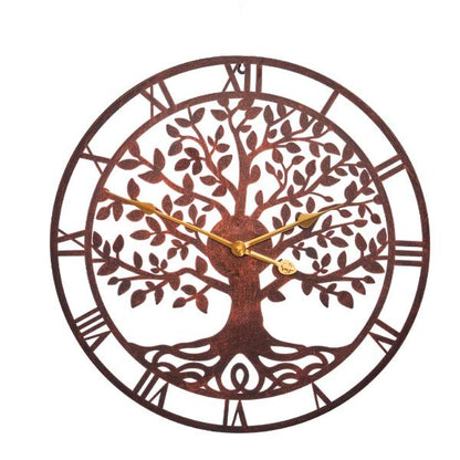 Smart Garden Outside In Designs Tree Of Life Skeleton Wall Clock Bronze - Large 24"