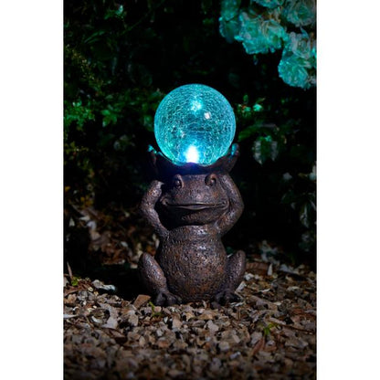 Smart Garden Gazing Frog Solar Figurine