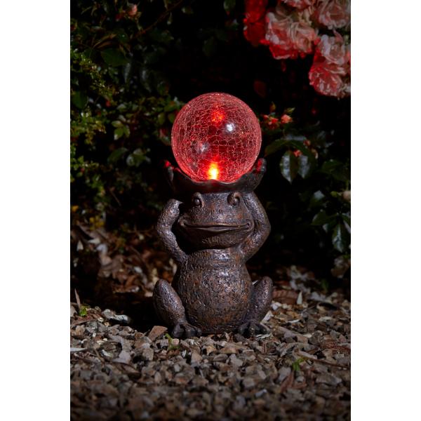 Smart Garden Gazing Frog Solar Figurine