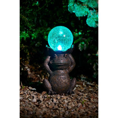 Smart Garden Gazing Frog Solar Figurine