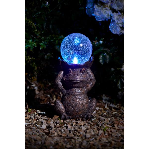 Smart Garden Gazing Frog Solar Figurine