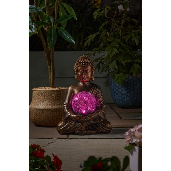 Smart Garden Gazing Buddha Solar Figurine