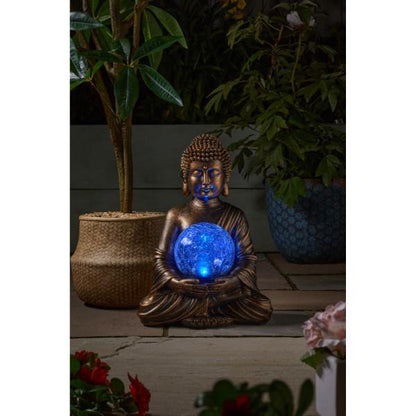 Smart Garden Gazing Buddha Solar Figurine