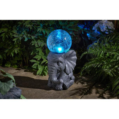 Smart Garden Elephant Orb Solar Figurine