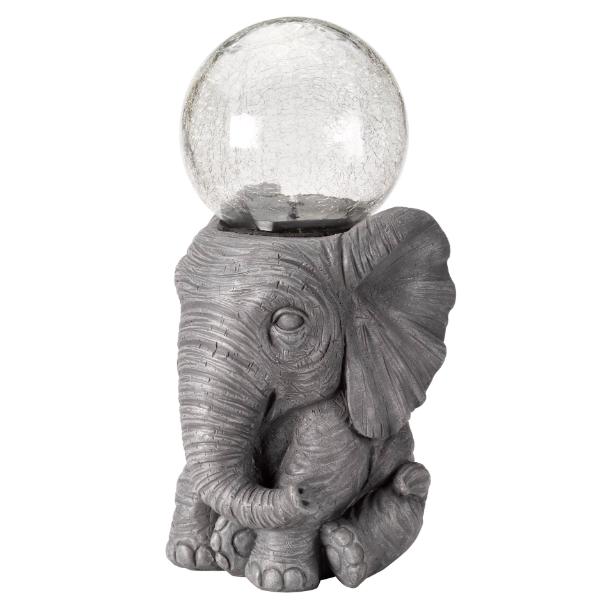 Smart Garden Elephant Orb Solar Figurine