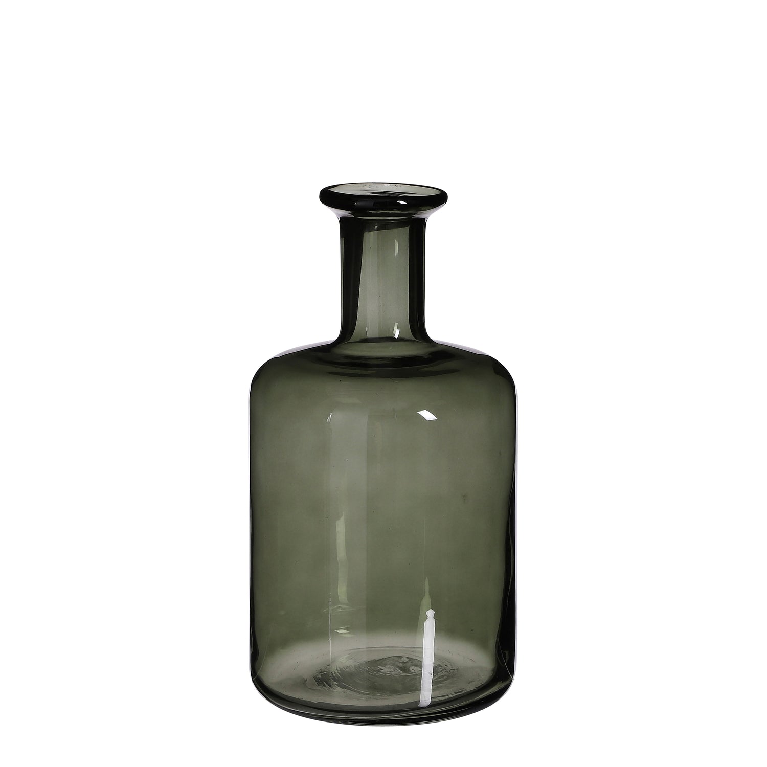 Mica Regal Bottle Vase 30cm X16cm  - Smoke