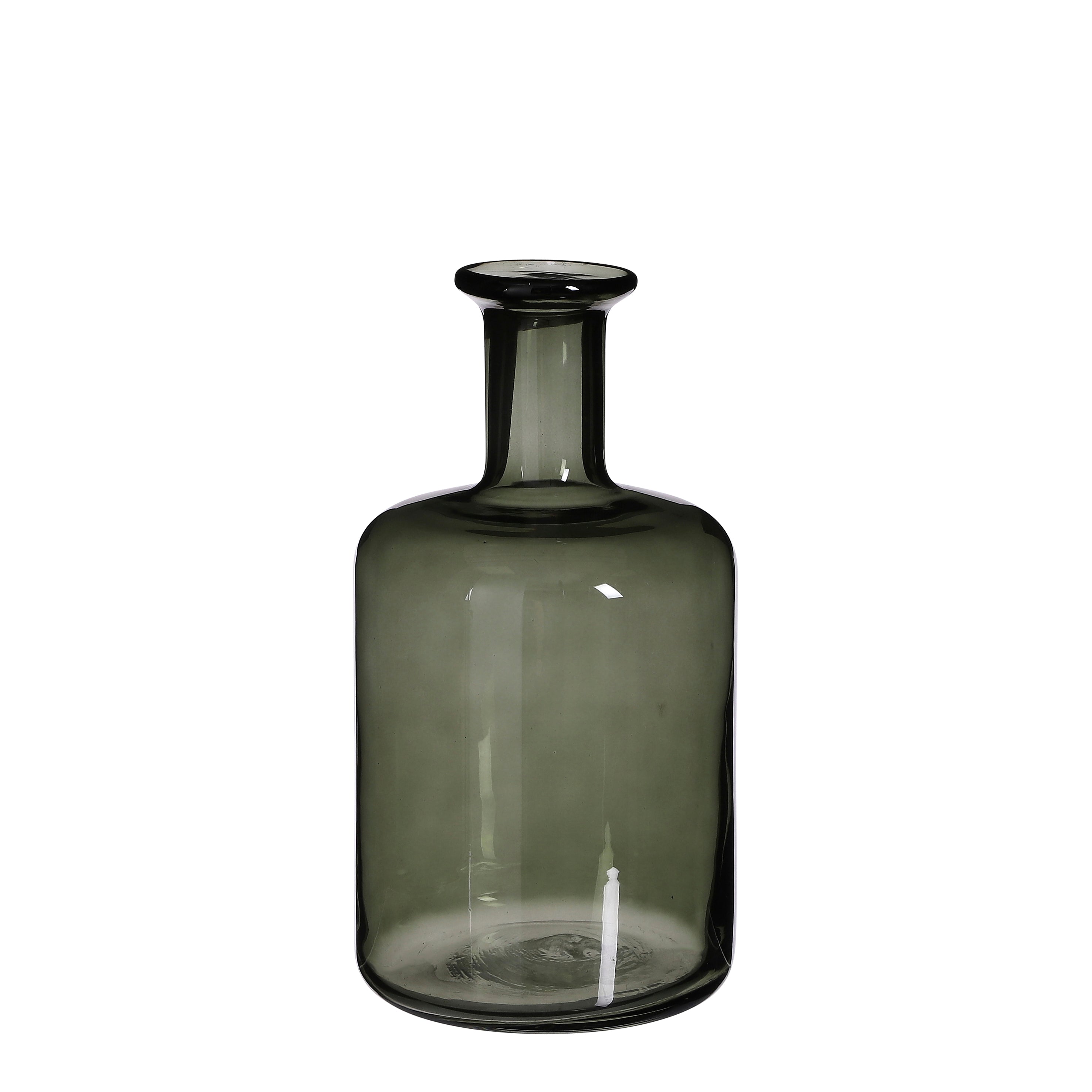 Mica Regal Bottle Vase 30cm X16cm  - Smoke