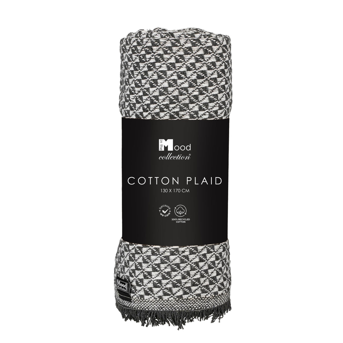 Mica Diamond Throw - Grey 170cm X 13cm