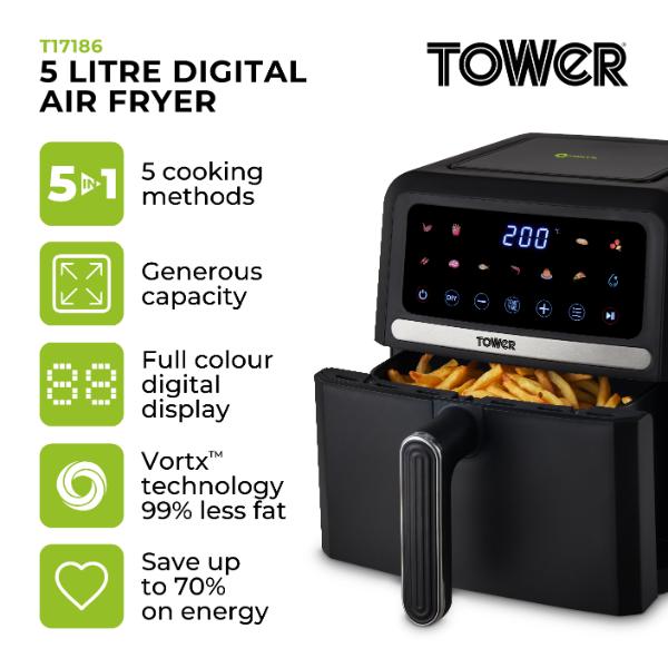 Tower Vortx Air Fryer Digital 5L T17186