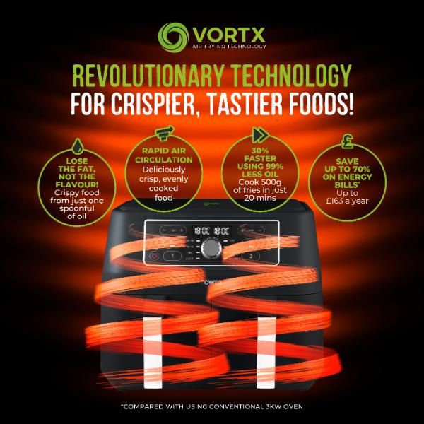 Tower Vortx Dual Basket Air Fryer 8L T17181AFR