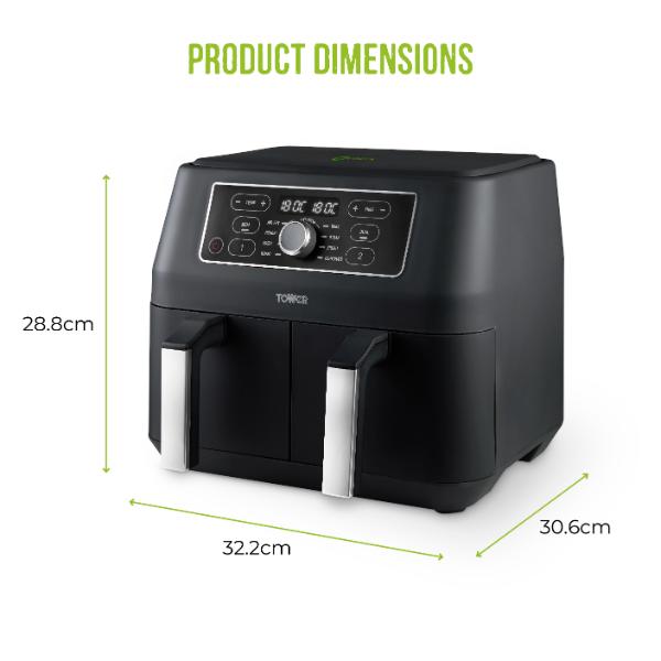 Tower Vortx Dual Basket Air Fryer 8L T17181AFR